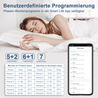Thermostat intelligent WiFi / Zigbee, écran tactile LCD en verre trempé 2.5D, contrôleur de température programmable, contrôle par application, avec capteur