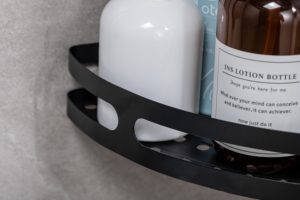 Estante de Baño de <span class=keywords><strong>Metal</strong></span> Moderno de Una Sola Capa, Triangular, para Montar en la Pared, Diseño Sin Perforaciones, Multifuncional, Almacenamiento Eficiente para Ducha - Product Image 5