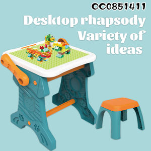 Mainan meja menggambar anak-anak, 2in1 blok bangunan multifungsi untuk anak-anak - Product Image 2