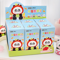 Boîte mystère Panda en PVC floqué, série XiaoQ Food Fun, jouet mystère animal mignon au design original, idéal pour les enfants