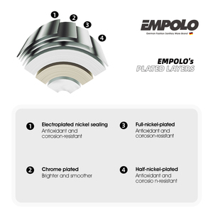 Pour Empolo Nouveau Design Mural <span class=keywords><strong>Doré</strong></span> Bain <span class=keywords><strong>Douche</strong></span> Robinet Mélangeur 5 Trous Baignoire avec Noyau De Valve En Céramique pour Hôtels - Product Image 3