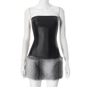 Custom Women Sexy Mini Body Sevess Non-slip Black Pu <strong>Ather</strong> Women Clothing - Product Image 5