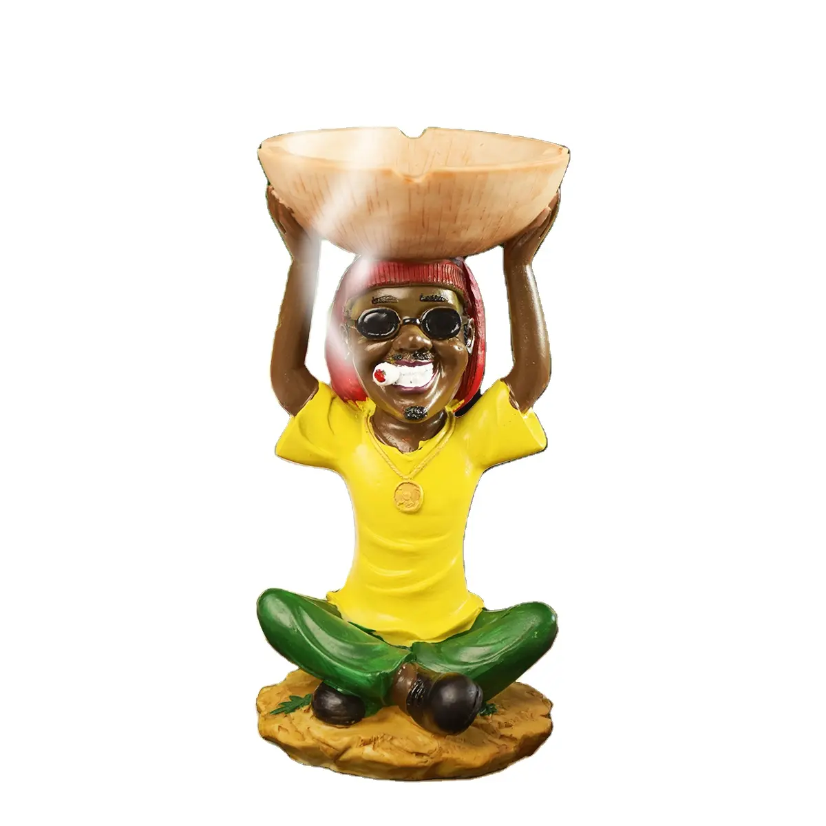Thuốc Lá Thiết Lập Mô phỏng tùy chỉnh gạt tàn vui độc đáo Jamaica lá mô hình sáng tạo nhựa dành cho người lớn hookah đạo cụ trang trí dừa