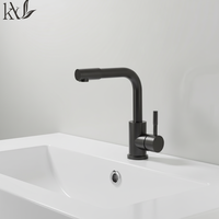Robinet mélangeur d'eau chaude et froide Yake, sans contact, style moderne, en acier inoxydable, à un seul trou, pour salle de bain, extérieur, 360 degrés