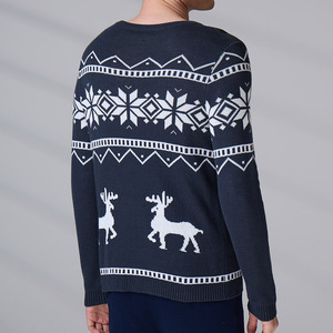 Custom LOGO OEM Christmas Sweater Jacquard Pattern <b>Jumper</b> Long Sleeve Knitwear Winter Knitted Ugly Christmas Sweater Men - Product Image 5