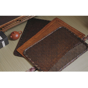 Alfombrilla de Té Tejida a Mano de Bambú Lacado, Origen Anji, Decoración para el Hogar - Product Image 1