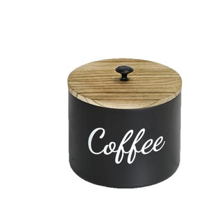 Caja de almacenamiento para cápsulas de café con tapa, etiqueta de café grabada en blanco y negro para uso en el escritorio de la cocina - Product Image 5