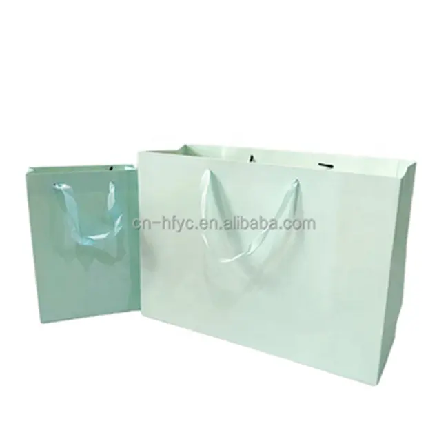 white paperbag with gold printing watch paper bag white paper bags no handle