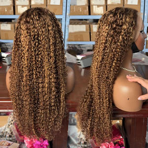 Parrucca Ricci Naturale Birmana <span class=keywords><strong>30</strong></span> Pollici Lunga, Parrucca Frontale HD Completa in Pizzo, Fornitore all'Ingrosso, Parrucca 12A Senza Colla in Capelli Umani Vergini Grezzi per Donna - Product Image 2