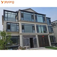 Ventanas Abatibles de Aluminio con Marco Ultra Delgado JY, Ventanas Abatibles de Aluminio Resistentes a Impactos de Huracanes, Tamaño Personalizado