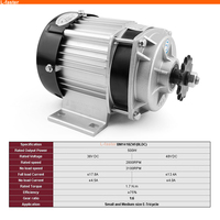 Kit de roue à moteur sans balais à engrenages pour chariot à une roue, entraînement par chaîne, 10 pouces, 48V, 500W, 750W