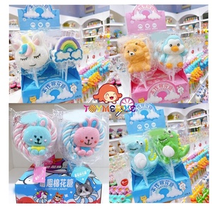 Oem ODM nhà sản xuất tùy chỉnh Kẹo mềm <span class=keywords><strong>chamallow</strong></span> phim hoạt hình động vật giáng sinh hình dạng Fluffy Marshmallow kẹo Lollipop - Product Image 4