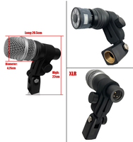 SOUNDMARK CX-608 003 7 Parçalı Alüminyum Alaşımlı Davul Seti Siyah XLR Konnektör 48V DC Kolay Kurulum Pil Veri Kablosu Davul Manyetiği