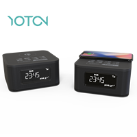 Untuk Bluetooth V5.0 DAB + FM Digital Radio speaker portabel dengan pengisi daya nirkabel LCD Alarm jam Radio