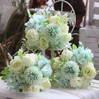 Fleurs artificielles en soie de style nordique, hydrangea et pivoine, bouquet de pivoines à 7 branches, accessoires de photographie pour mariage, maison, extérieur, décoration