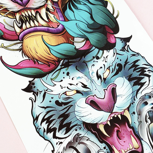 Five & Ten OEM Tiger Lion Animal brazo completo temporal impermeable <span class=keywords><strong>tatuaje</strong></span> pegatina mangas arte corporal de gran tamaño para mujeres y hombres - Product Image 6