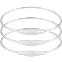 Collier pour chien et chat lumineux à LED, 15 couleurs changeantes, étanche, rechargeable par USB, en TPU réglable
