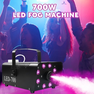 Nouvelle unité d'effets spéciaux professionnelle 700W RGB 3-en-1 LED Mini Générateur de Brouillard avec Télécommande Sans Fil IP20 Utilisation Intérieure Débit de Fumée 200 CFM - Product Image 1