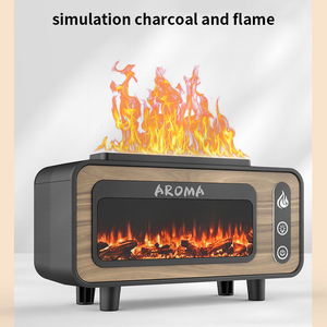 7 colores LED 3D llama de fuego chimenea simulada difusor ultrasónico de aceites esenciales humidificador de aire uso en Hotel 1 año USB YS - Product Image 4