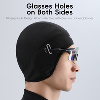 Gorro de Ciclismo de Invierno WEST BIKING a Prueba de Viento de Forro Polar con Orificios para Gafas para Correr y Montar, Gorro Interior de Casco Cálido Deportivo