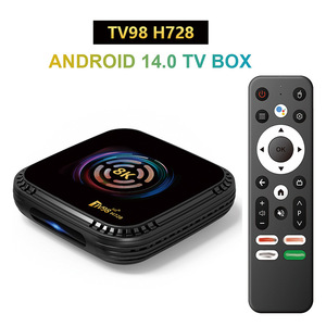 Thông minh Wifi 6 DDR3 4GB eMMC 32GB 64GB Set Top Box Allwinner h728 Quad Core 8K siêu <span class=keywords><strong>HD</strong></span> phương tiện truyền thông Máy nghe nhạc tv98 h728 <span class=keywords><strong>Android</strong></span> 14 TV Box - Product Image 2