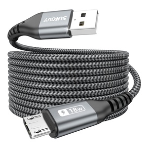 Cable Retráctil de Carga Rápida SUNGUY Ecológico de Nailon Trenzado Tipo-A a Micro-B de 18W para Teléfono y Portátil con 3 Años de Garantía - Product Image 6