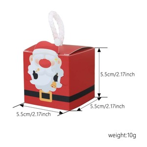 Caja de regalo de elemento de Navidad cuadrada de 5,5 cm de tamaño pequeño, ventaja UV, portavelas hecho a mano de cartón de 2mm/estampado de caja de dulces - Product Image 5
