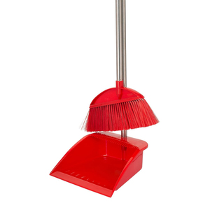 Ensemble balayette et pelle à long manche pour usage domestique, balayette pliable avec manche en plastique et tête de balayette en PET - Product Image 6
