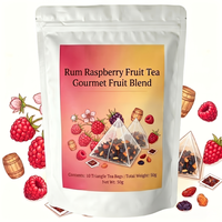 Sachets de thé aux fruits de framboise personnalisables OEM sous marque privée, 50g, lot de 10, mélange de baies gourmandes pour la vente au détail et la vente en gros