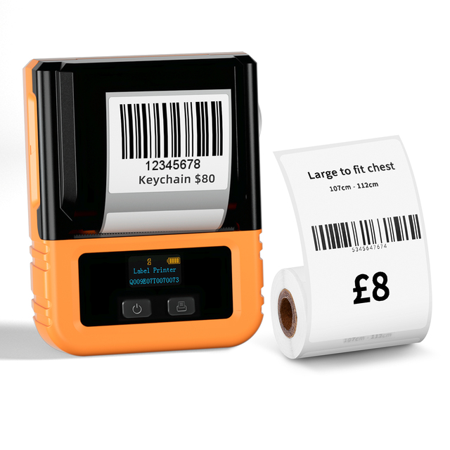 Phomemo M120 Portable Thermal Label Printer Mini Interface Price Tag & Sticker Printer for Home & Business Use
