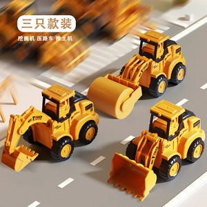 Juego de 6 Vehículos de Construcción de Plástico Ensamblados, Camiones de Ingeniería en Miniatura con Retroceso, Educativos STEM, Escala 1:20, Venta al Por Mayor - Product Image 3