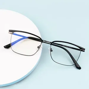 Chất lượng cao kính khung người đàn ông vuông Eyewear 2023 New quang kính theo toa khung màu xanh Chặn kính