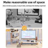 Support d'écran surélevé avec rangement, étagère de bureau pour ordinateur portable, organisateur de bureau à domicile, poste de travail, écran surélevé
