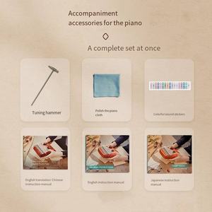 Piano à pouces 17 tons de haute qualité en bois de rose avec motif lune et chat, instrument de musique portable pour débutants et amateurs de musique - Product Image 4