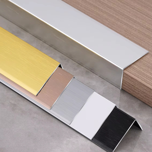 Góc 90 độ chải kim loại đen L hình dạng đá cẩm thạch nhôm góc cạnh cắt - Product Image 2