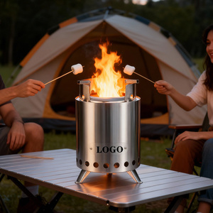 En gros, Mini foyer de table sans fumée, portable, en acier inoxydable avec support et surface peinte, <span class=keywords><strong>pour</strong></span> camping - Product Image 6