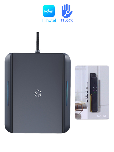 TTLOCK Card Encoder Smart Card Sensor NFC 13.56M M1 IC Card Reader RFID Chip Scanner for TTHotel System Software Hotel Apartment