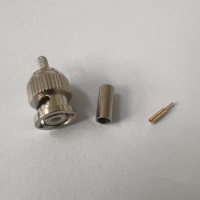 Connecteur coaxial Q6 Mini BNC-C-J1.5 50 ohms, connecteur mâle Mini BNC pour câbles RG316 RG174