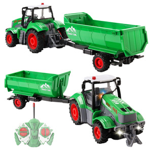 Camion de ferme RC 4x4 Yuglow 1:24 avec éclairage, benne basculante, réservoir d'eau et malaxeur – Jouets de véhicules agricoles - Product Image 3