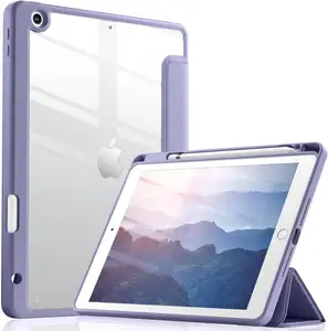 Trường hợp đối với <span class=keywords><strong>iPad</strong></span> 9th 8th thế hệ thứ nhiều góc độ xem Folio đứng bìa với chủ bút chì - Product Image 1
