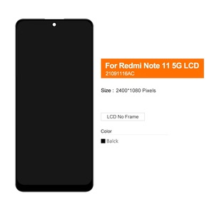 Écrans LCD de téléphone portable de haute qualité 6,7'' encastrés pour <span class=keywords><strong>Xiaomi</strong></span> Redmi Note 11 5G 21091116AC, assemblage d'écran tactile et numériseur. - Product Image 2