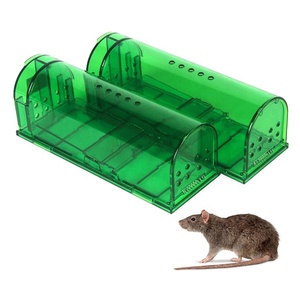 Juego de trampas para <span class=keywords><strong>ratones</strong></span> vivos reutilizables, mecánicas, humanas, para atrapar y liberar <span class=keywords><strong>ratones</strong></span> del jardín, herramienta de Control de plagas, 2 uds. - Product Image 1