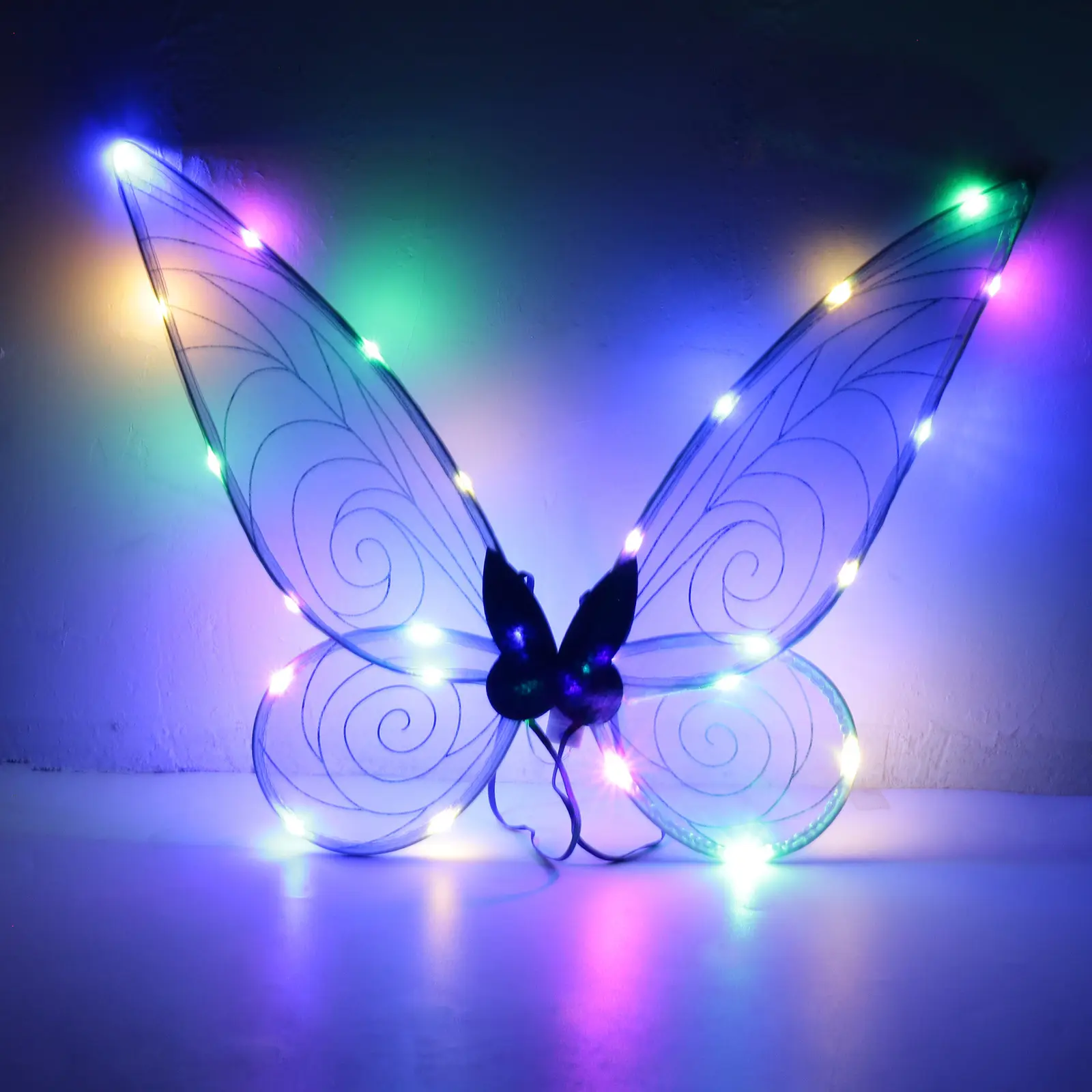 Fairy Elf Princess Angel Wings For Children Girls DIY Light Up Elf Wings Holiday Party Cosplay Costumes Performance Props