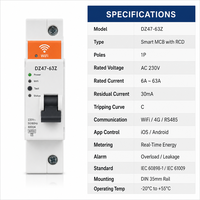 Dispositif de protection contre les courants résiduels Wanbo-543 RCD 2P 4P C40 400V 630mA 6kA, protection contre les fuites RCCB, protection incendie, disjoncteur sur rail DIN
