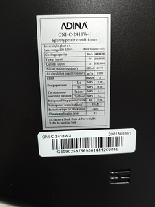 เครื่องปรับอากาศแบบติดผนัง ประหยัดพลังงาน ระบบทำความเย็น 220v 24000 BTU เป็นมิตรกับสิ่งแวดล้อม สีดำ สำหรับภายในอาคาร - Product Image 2