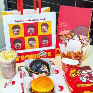 Bolsas de Papel Kraft Ecológicas con Logotipo Personalizado y Asas Planas para Comida Rápida, Pollo Frito y Hamburguesas - Product Image 4