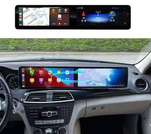 Lecteur DVD de voiture double écran 12,8 pouces, autoradio Android, écran tactile, navigation GPS, CarPlay pour <span class=keywords><strong>Mercedes</strong></span> Benz Classe C W204 2011-2014 - Product Image 1