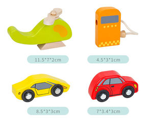 Ensemble de jouets de course de voiture de <span class=keywords><strong>Garage</strong></span> en <span class=keywords><strong>bois</strong></span> pour enfants, jeux éducatifs Montessori OEM Parent-enfant, cadeaux d'anniversaire pour enfants - Product Image 4