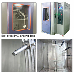 Chambre de <span class=keywords><strong>test</strong></span> de pluie en acier inoxydable étanche IPX9K avec angle de pulvérisation réglable, haute précision, garantie 1 an pour les tests d'essai de résistance à la pluie - Product Image 3