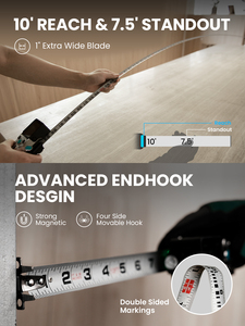 XTAPE1 Misuratore Laser Digitale <span class=keywords><strong>Professionale</strong></span> di Precisione con Lettura Istantanea Laser Verde Lame Sostituibili Telemetro Laser - Product Image 3